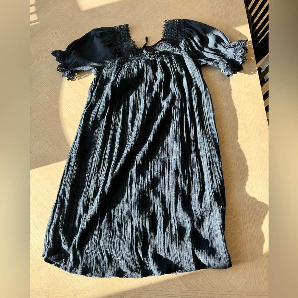 Navy Blue short sleeve dress